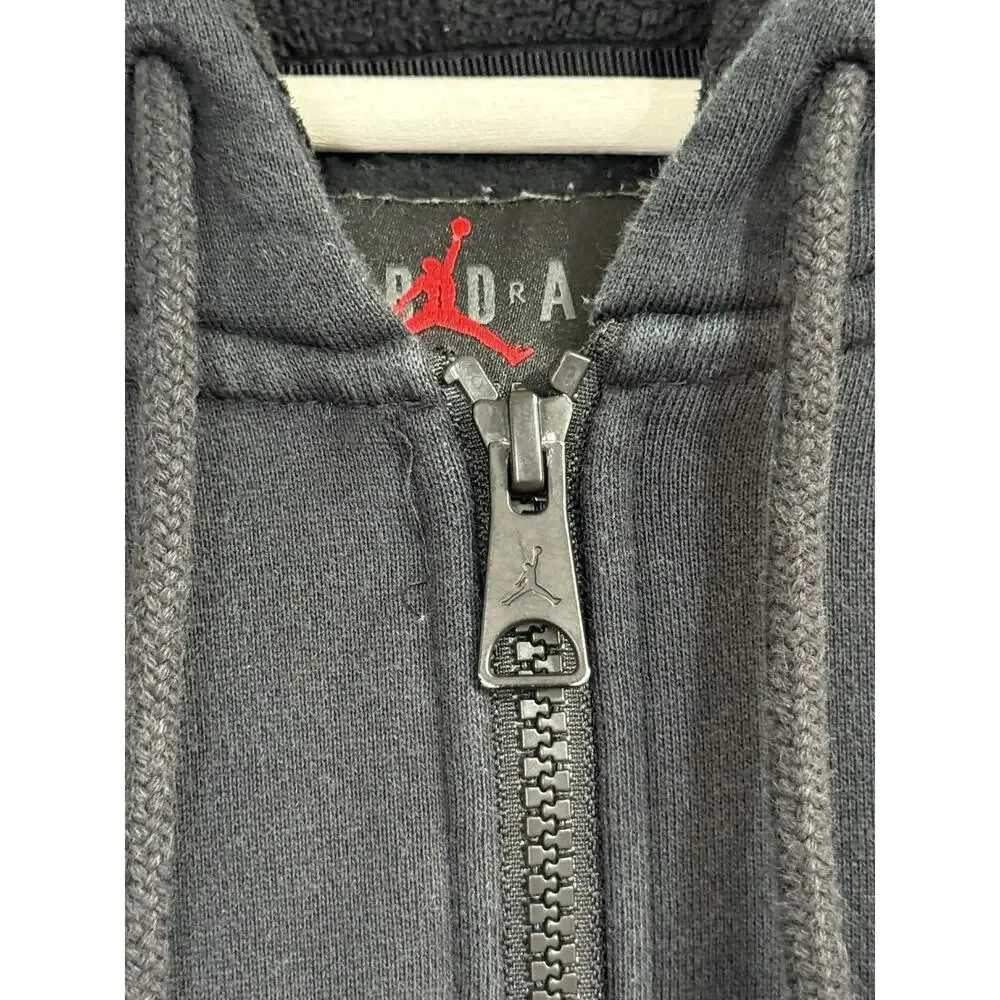 Nike Air Jordan Jumpman Full Zip Hoodie Y2K Michael Jordan Fleece Black Size XXL